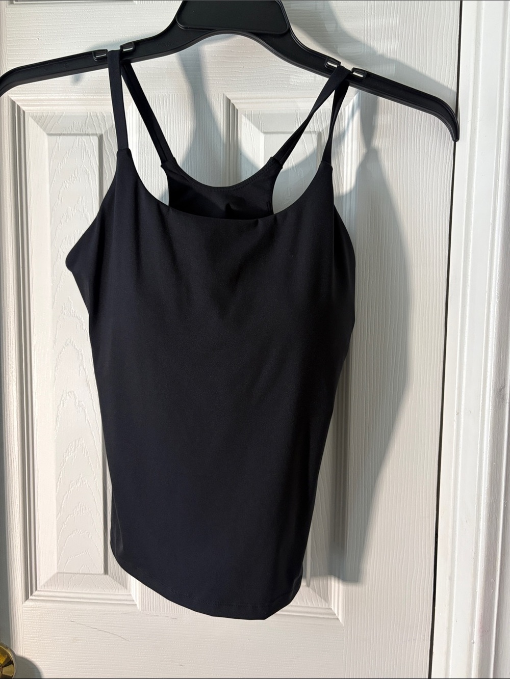 Classic Black Women's Spaghetti Strap Tank Top - Elegant Everyday Layering